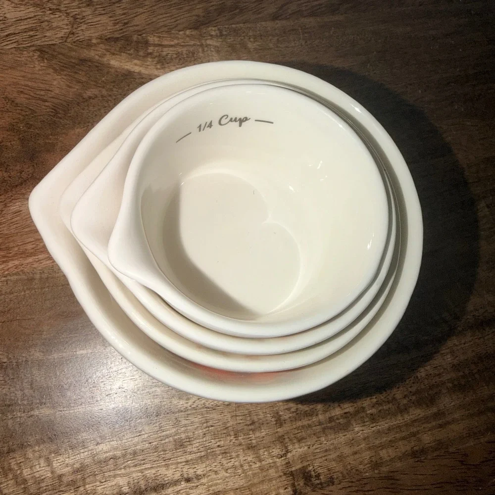 Ashland Pumpkin Measuring Cups Set Ceramic Nesting Cups Kitchen‎ Decor Farmhouse
